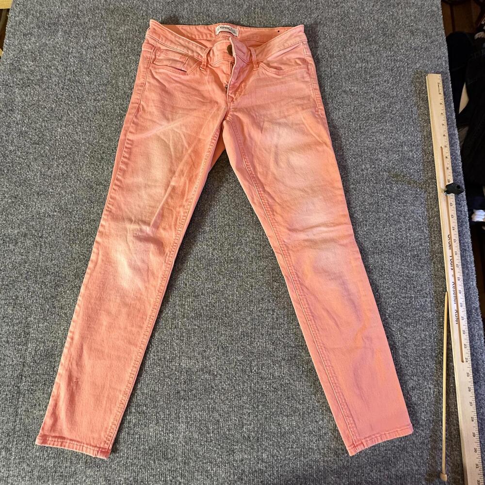 Express Womens Skinny Jeans Coral Orange Size 4 Stretch Denim Pants